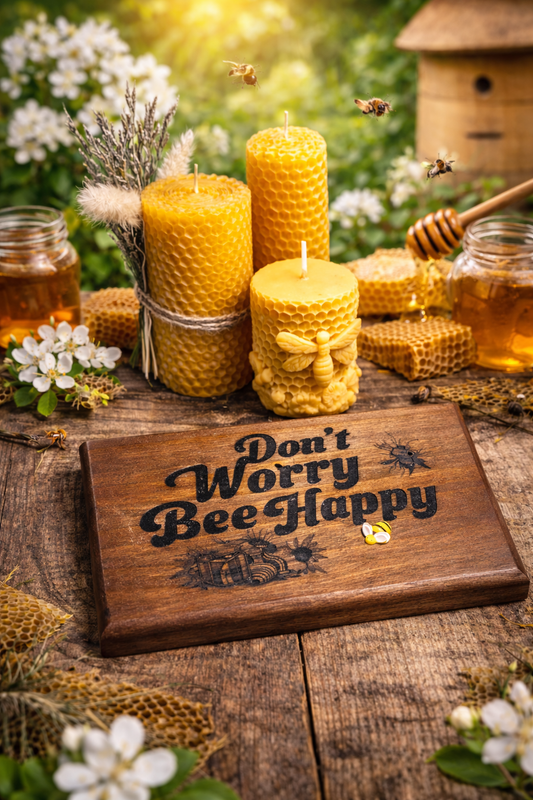 Bee Happy Candle Display