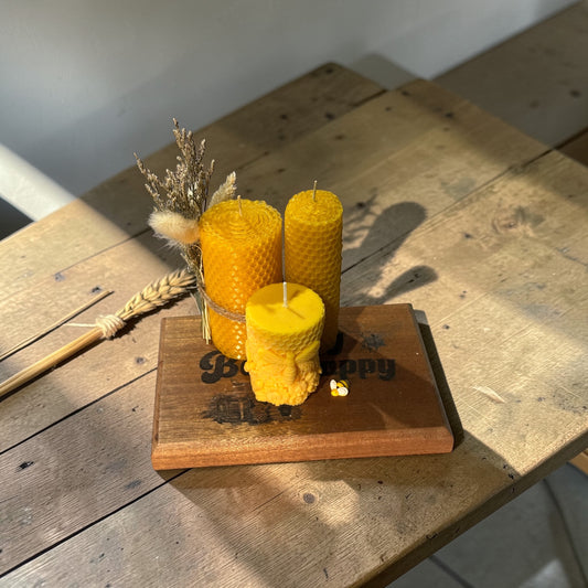 Bee Happy Candle Display