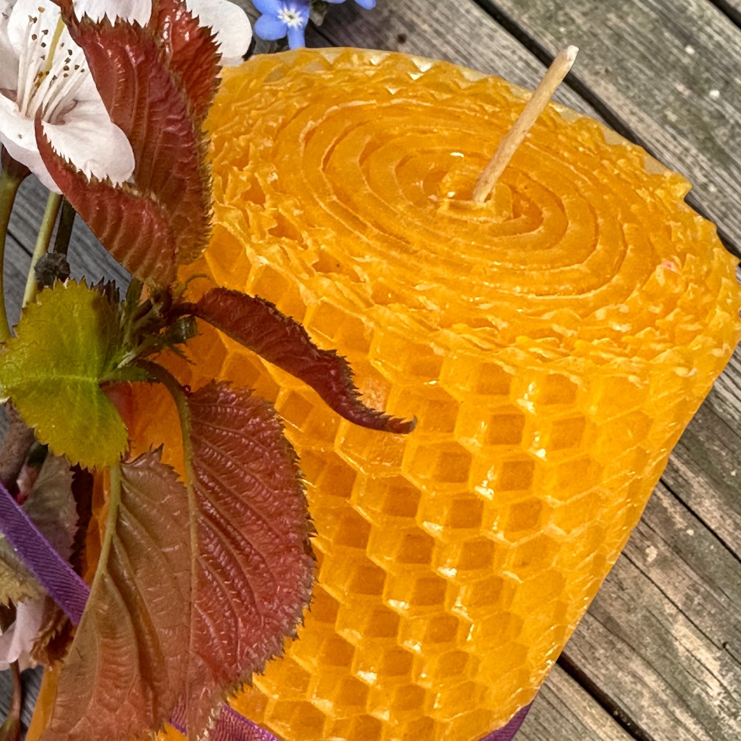 Hand-Rolled Beeswax Pillar Candle