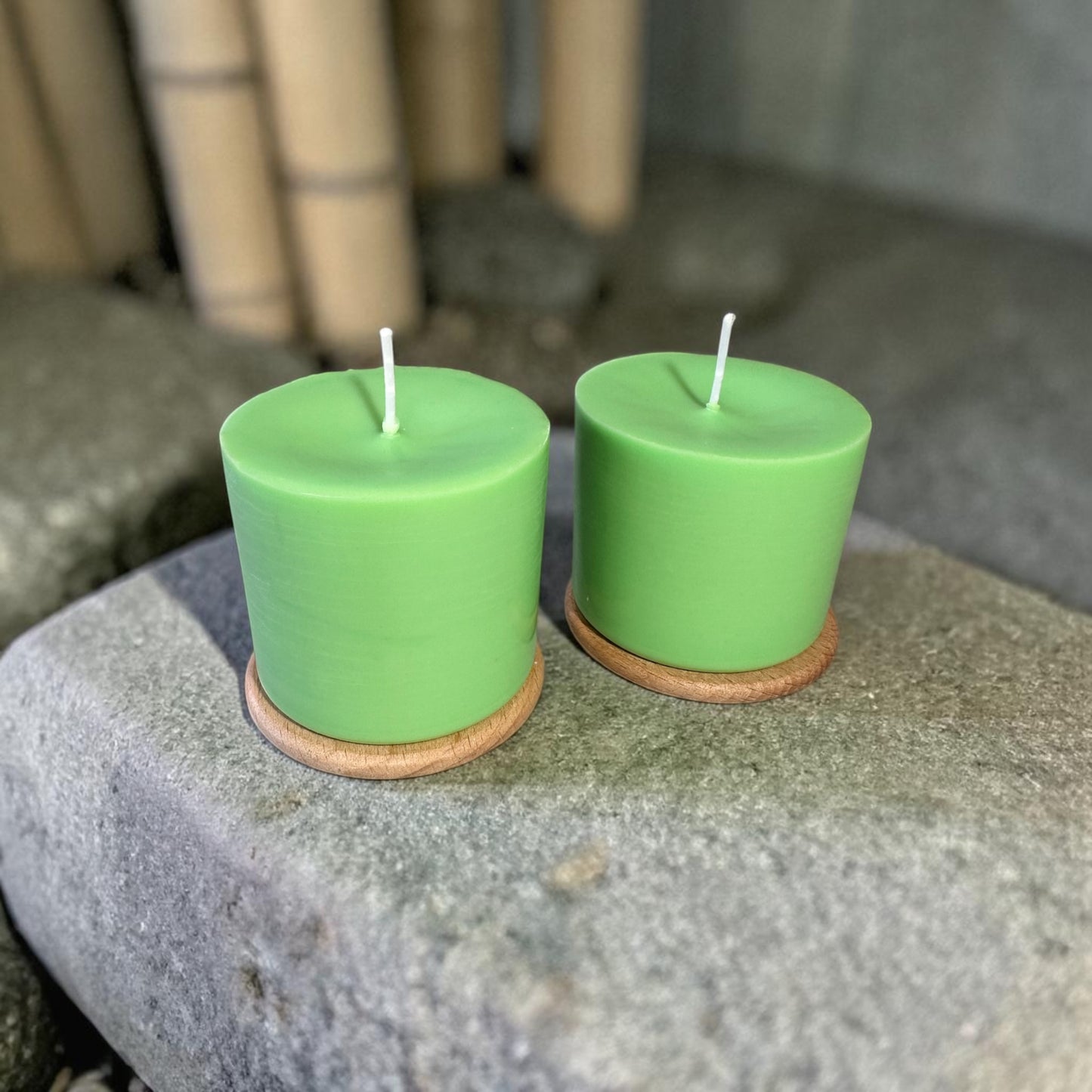 Applewood Pillar Candle