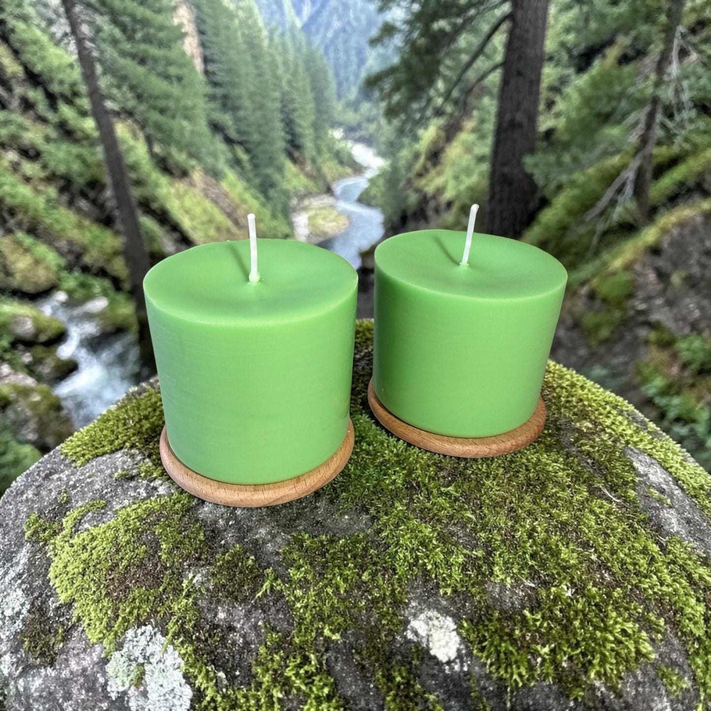 Applewood Pillar Candle