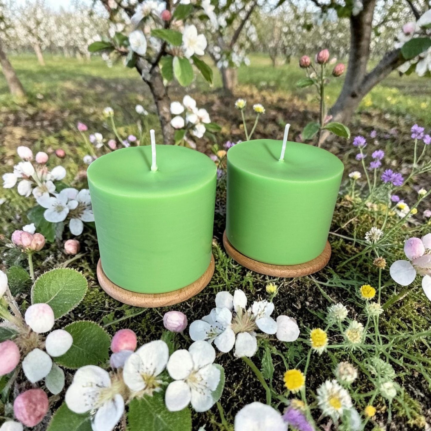 Applewood Pillar Candle