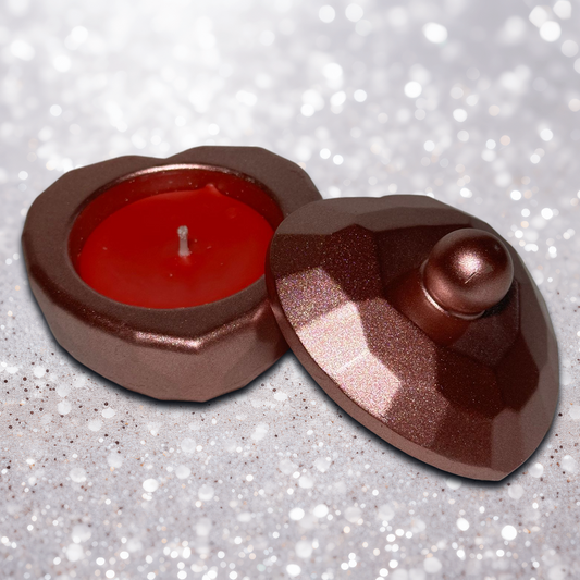 Geometric Heart Shape Candle Jar
